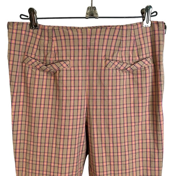 Anthropologie Plaid Essential Trousers size 4 - Picture 8 of 13